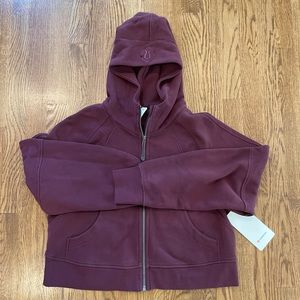 NWT Lululemon Scuba Oversized Full-zip, XS/S, Cassis